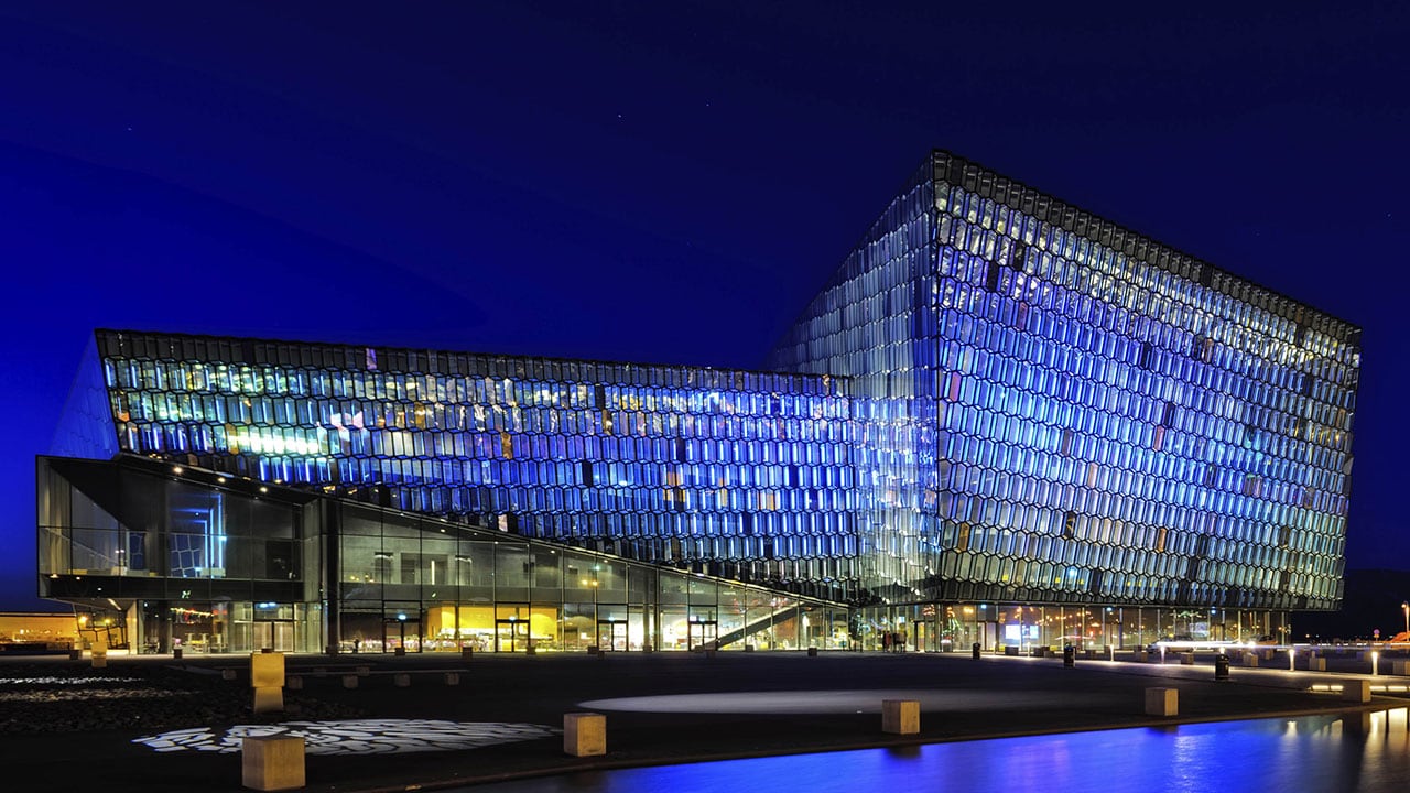 Harpa Concert Hall in Reykjavik, Iceland