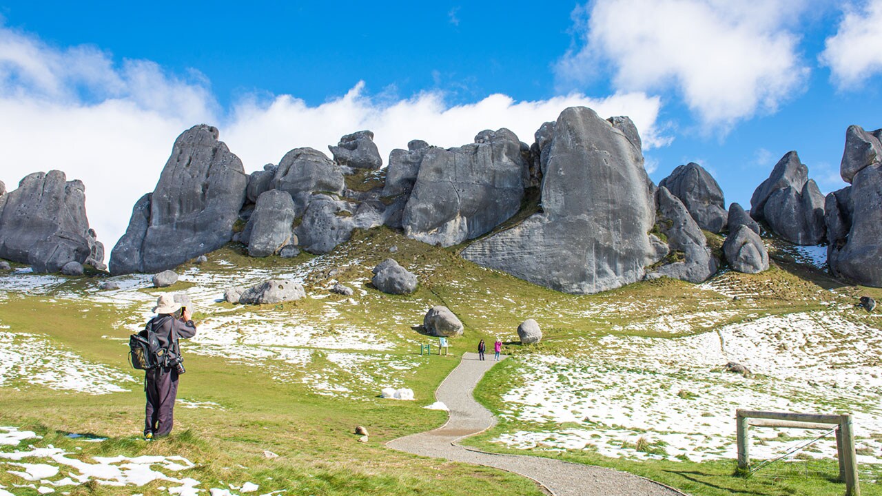 Castle Hill is a location and a high country station in New Zealand's South Island. It is located at an altitude of 700 metres, close to State Highway 73 between Darfield and Arthur's Pass.