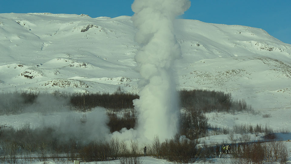 Strokkur Geyser in action, Golden Circle, Iceland.